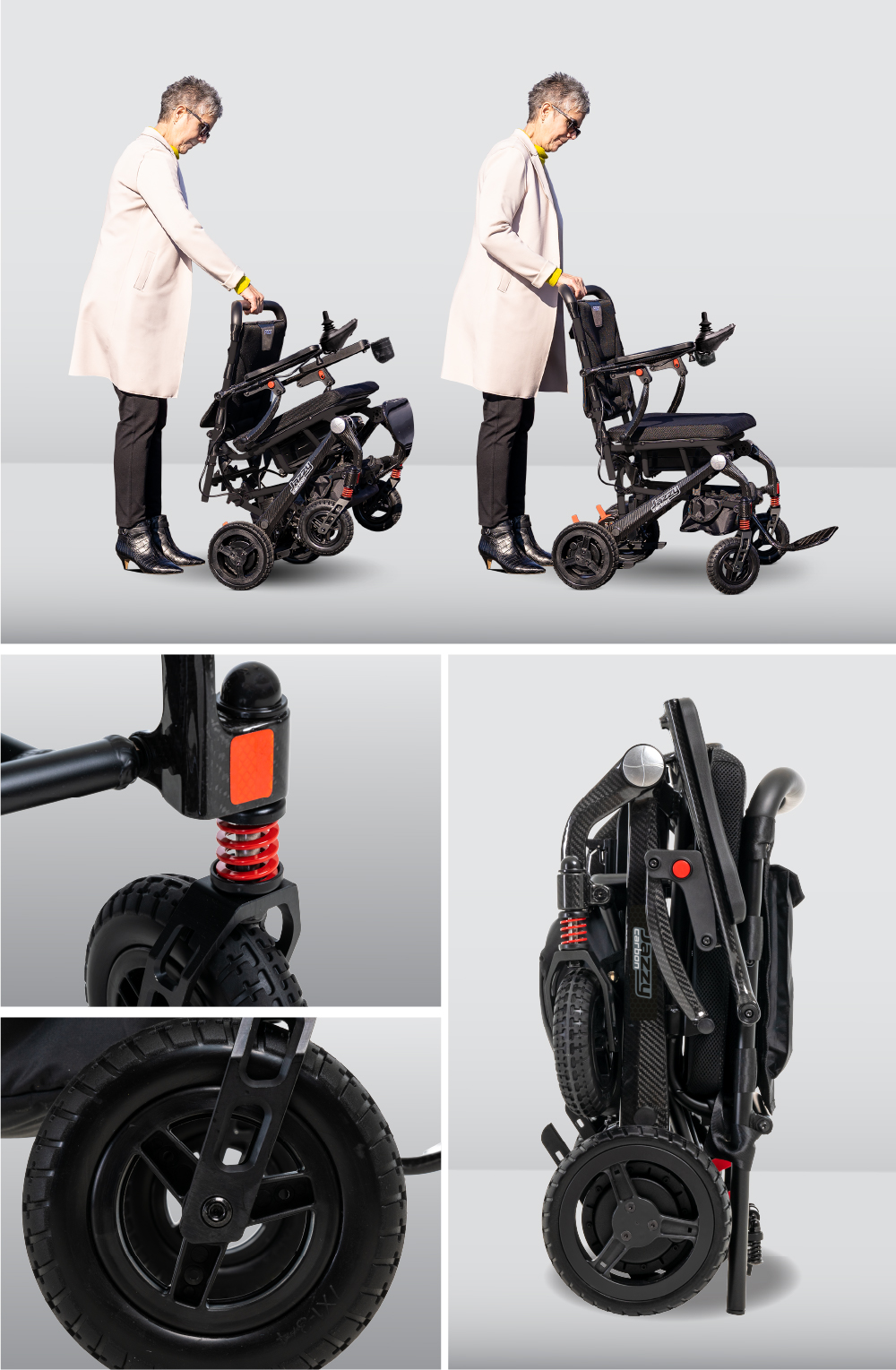 Jazzy Carbon folding and folded views